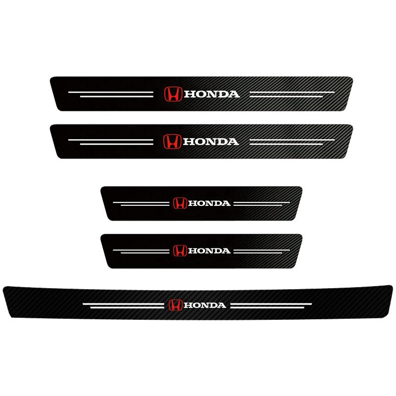 AANI1 Carbon Fiber Door Sill Protector Leather Vinyl Stickers For Kia Rio Soul Cerato Soent Sportage Picanto K5 Forte Niro Morning