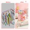 Plastic Pen Holder 360 Degrees Rotating Pencil Storage Box Stationery Pen Barrel  School Office