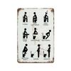 Letrero de Metal HD Divertido Decoración de Pared para Baño Retro Humor de Baño Señal WiFi Lávate las Manos para Baño Bar Cafetería