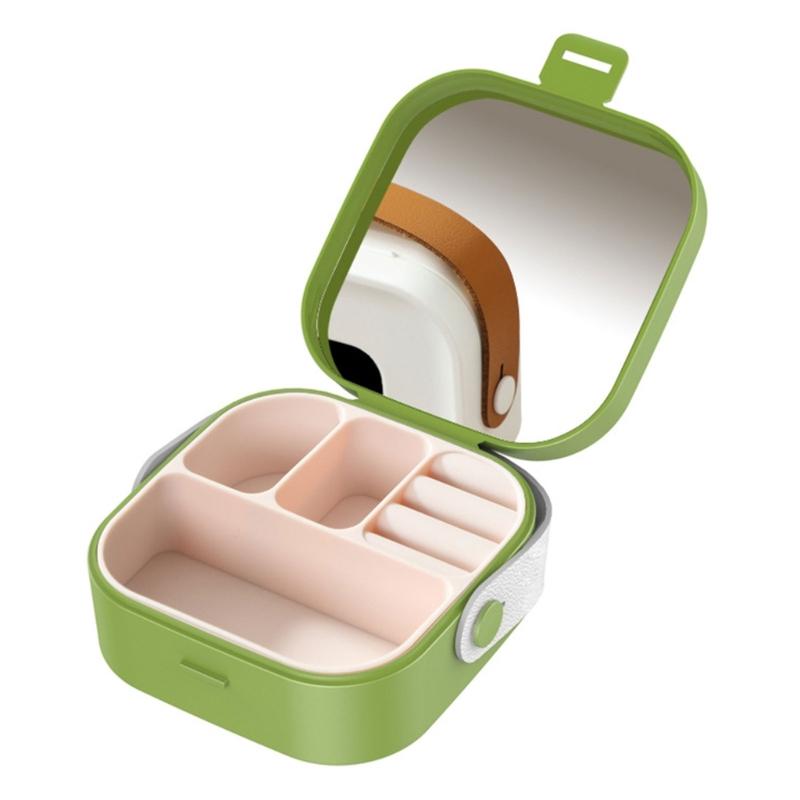 

Personalized Small Jewelry Box Convenient Jewellery Organizer with Dividers Elegant Earrings Necklaces Holder Case