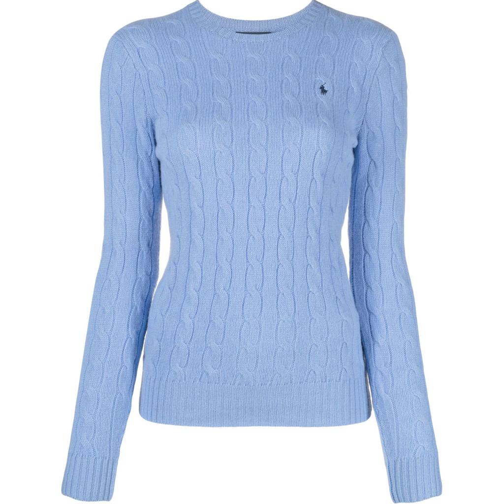 Polo Ralph Lauren Logo Embroidered Crew Neck Sweater Women sweater Blue 211910421-004