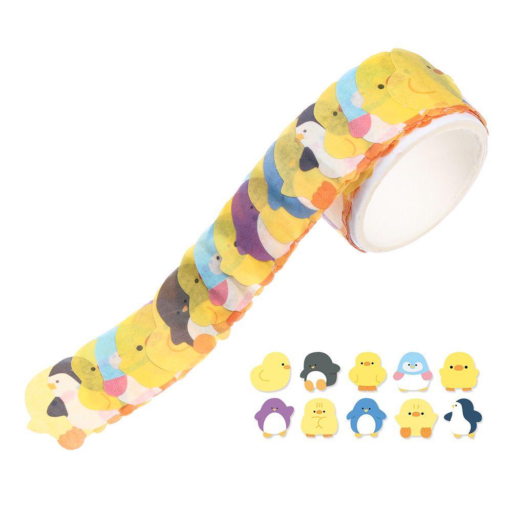 100 Pcs/pack Kawaii Fruit Animals Dot Washi Stickers Tearable Sticky Paper Notebook Decorative Stickers