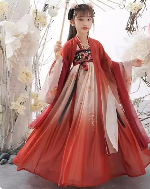 Chinese Hanfu Dress Children Clothing Fairy Cosplay Costumes Kids Clothes Party Dance Wear Stage Girl Dress Princess Vintage
