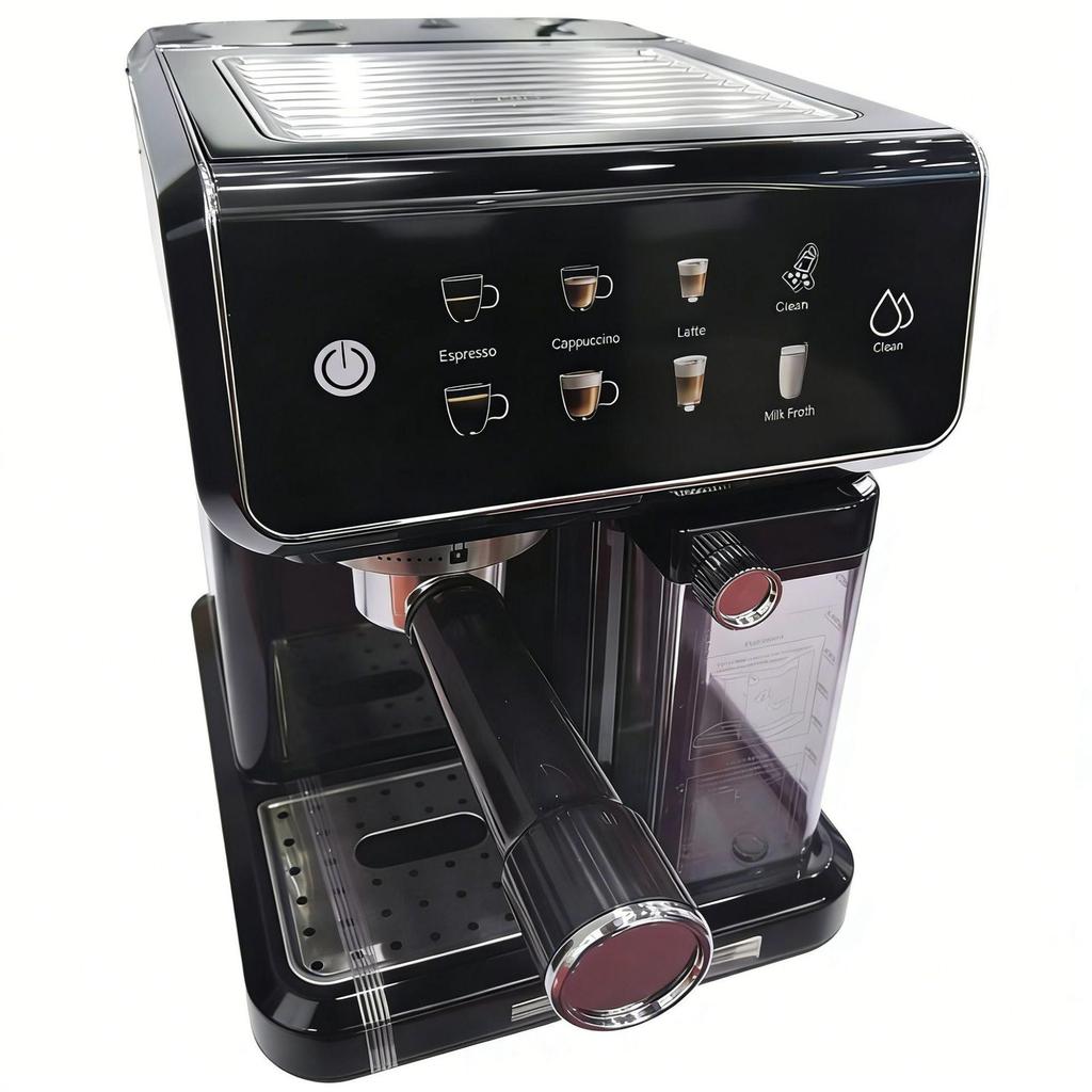 Italian Semi-Automatic Espresso Machine - 20 Bar Pressure with Milk Frother, Compact for Household Use
