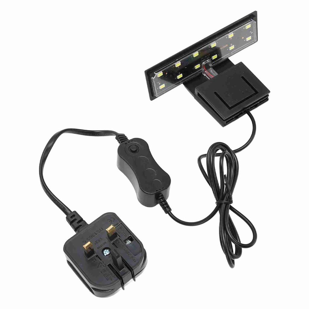 Aquarium Clip On LED Light Mini Super Bright White Light Fish Tank Clip Lamp for Aquatic Plants Fish Keeping UK Plug