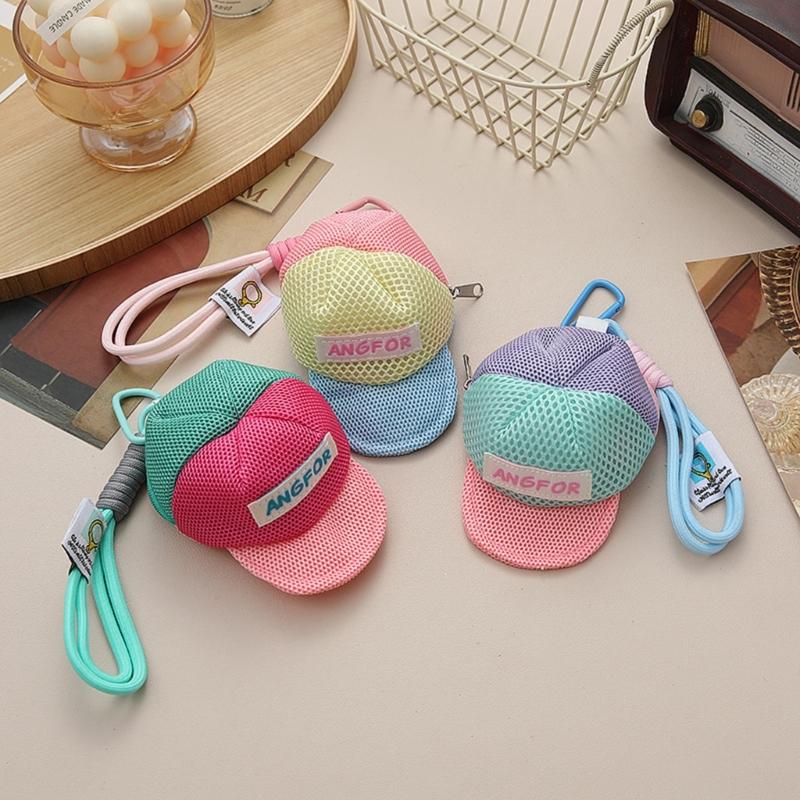 Mesh Fabric Organiser Bag With Dopamine Color Multifunctional For Small Items Storage Travel Carry Easy Cleaning