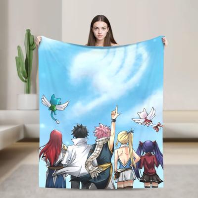 Fairy Tail Blanket  Soft Warm Graphic Plush Bedding Throws For Outdoor Picnic Flannel Bedspread Bed Cover