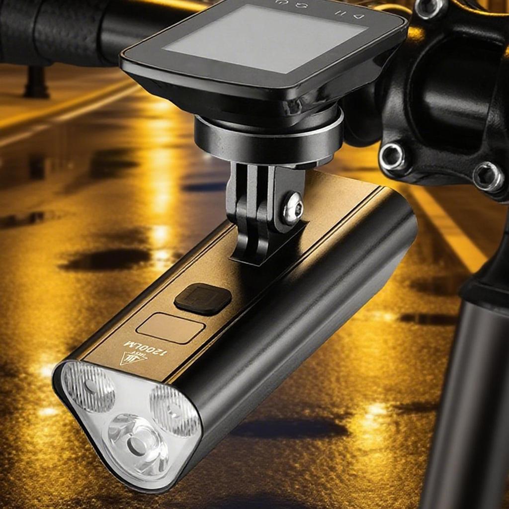 Front Bike Light Rechargeable Bright Bike Front Light 6 Modes Aluminum Alloy Safety Gear For Electric Scooter Mountain Road