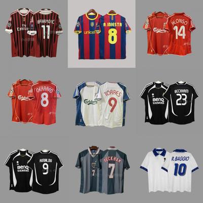 Retro Thai Football Jersey France Portugal Italy National Team Barcelona AC Royal M Game Jersey