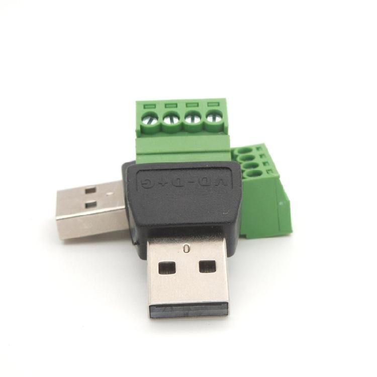 USB 2.0 A Male Screw Terminals Adapter Converter Solderless Design For Data Extension And DIY Applications for Installers