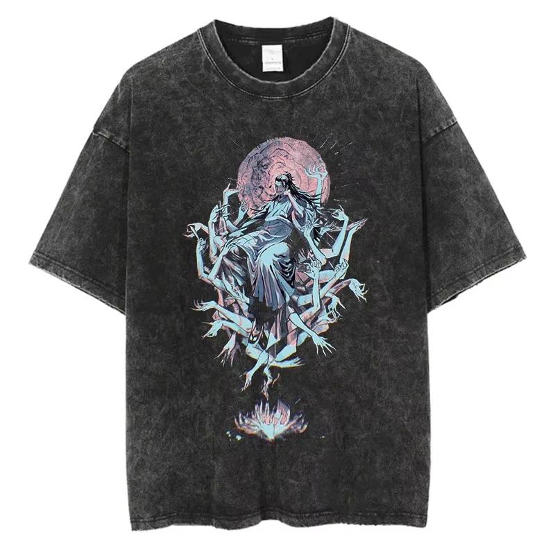 Jujutsu Kaisen Anime Geto Suguru Vasket T-skjorte Sommer Ren Bomull Herre- og Dame Løs Casual Kortarmet Topp