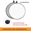 2 In 1 Photography Light Reflector Foldable Portable For Outdoor Studio Portrait Product Shooting 30Cm/60Cm/80Cm