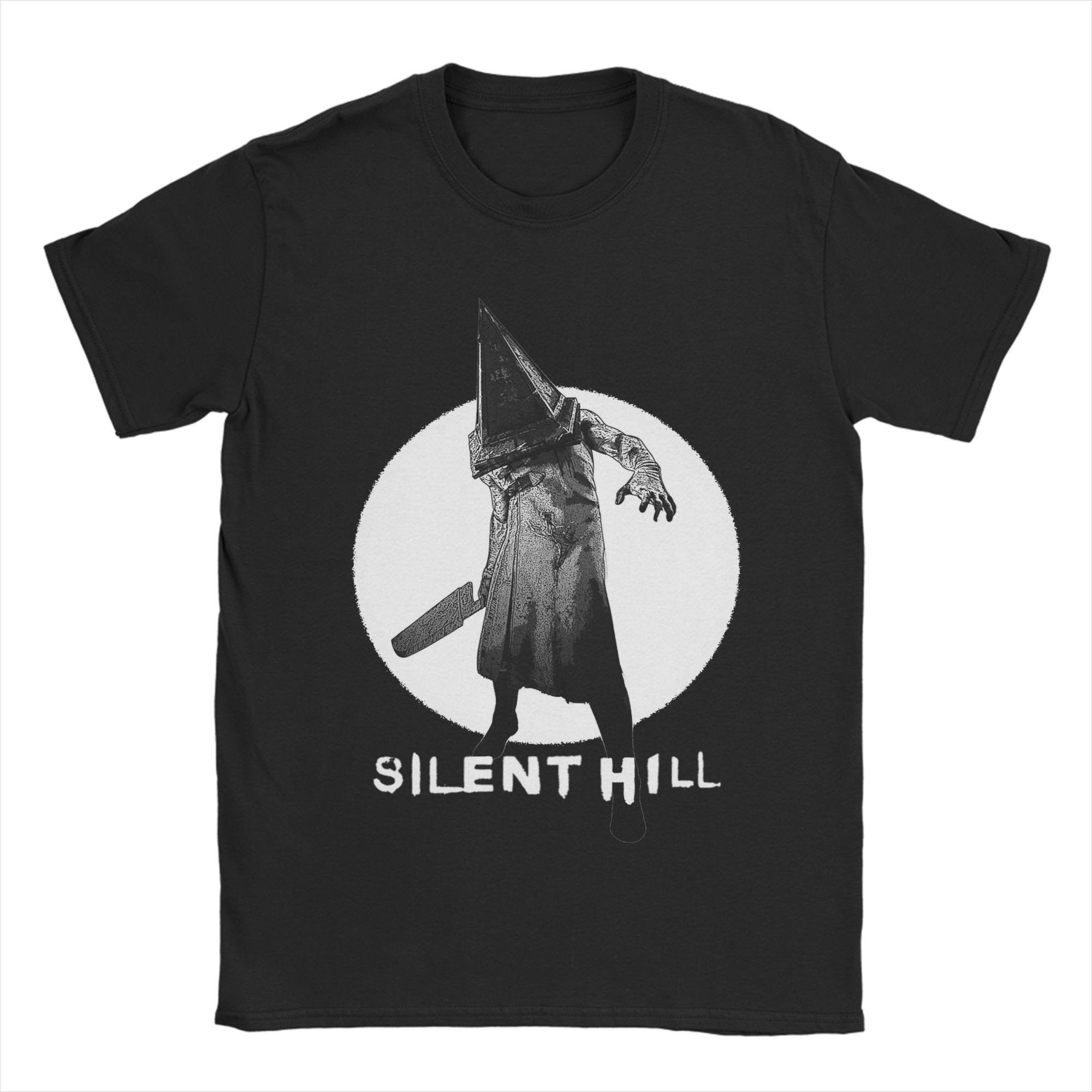 

Вінтажні футболки Silent Hill для чоловіків З круглим вирізом 100% бавовна Футболки Фільм жахів Гра Коротка футболка Друкований одяг M