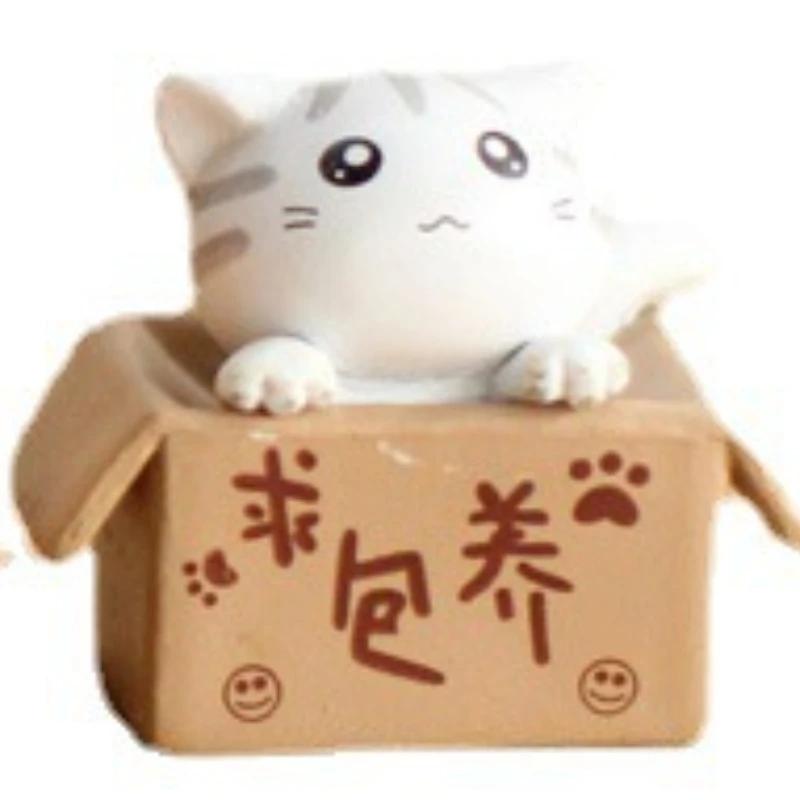 1pcs Mini Cat Ornament Garden Kitten Statue Gift for Kids Children Baby Room Cute Kawaii Toy Miniature Figurines Home Decoration
