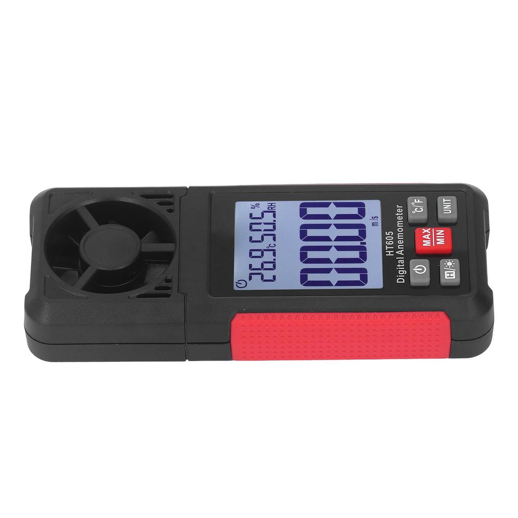 Digital Anemometer 5 Blades Small Resistance Fast Accurate Measurement Air Flow Wind Speed Tester with Backlit