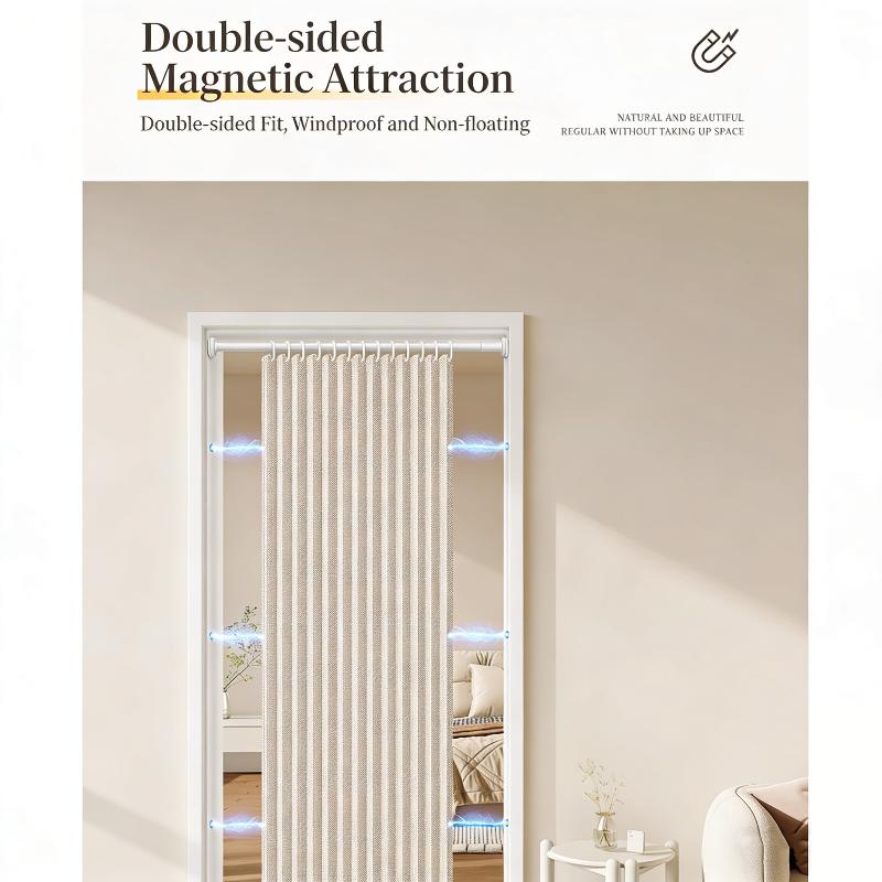 Stilvolle Elegante Faltür Vorhang Ohne Bohren Design Heimdekoration Privatsphäre Bessere Raumtrennung