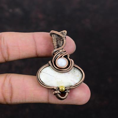 Zinnober Anhänger Kupferdraht umwickelter Anhänger Handgefertigter Schmuck Regenbogenmondstein Anhänger Kupferdraht Umwickelter Schmuck Edelsteinanhänger Zum Geschenk