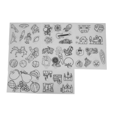 8Pcs Shrinky Dink Paper BOPS Wide Application Semitransparent Various Patterns Shrinky Dink Sheets for Keychain Tag