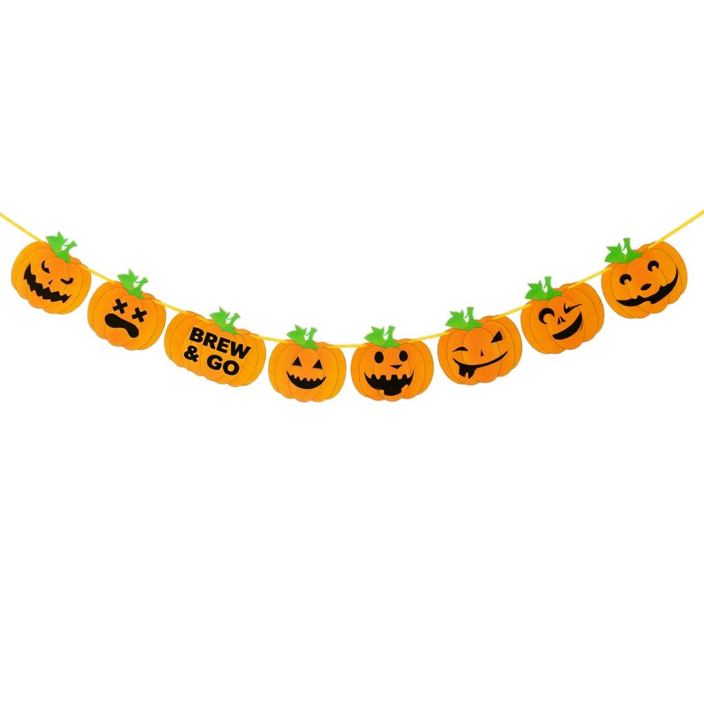 Halloween Pumpkin Party Decoration Hanging Flag for Indoor Outdoor
