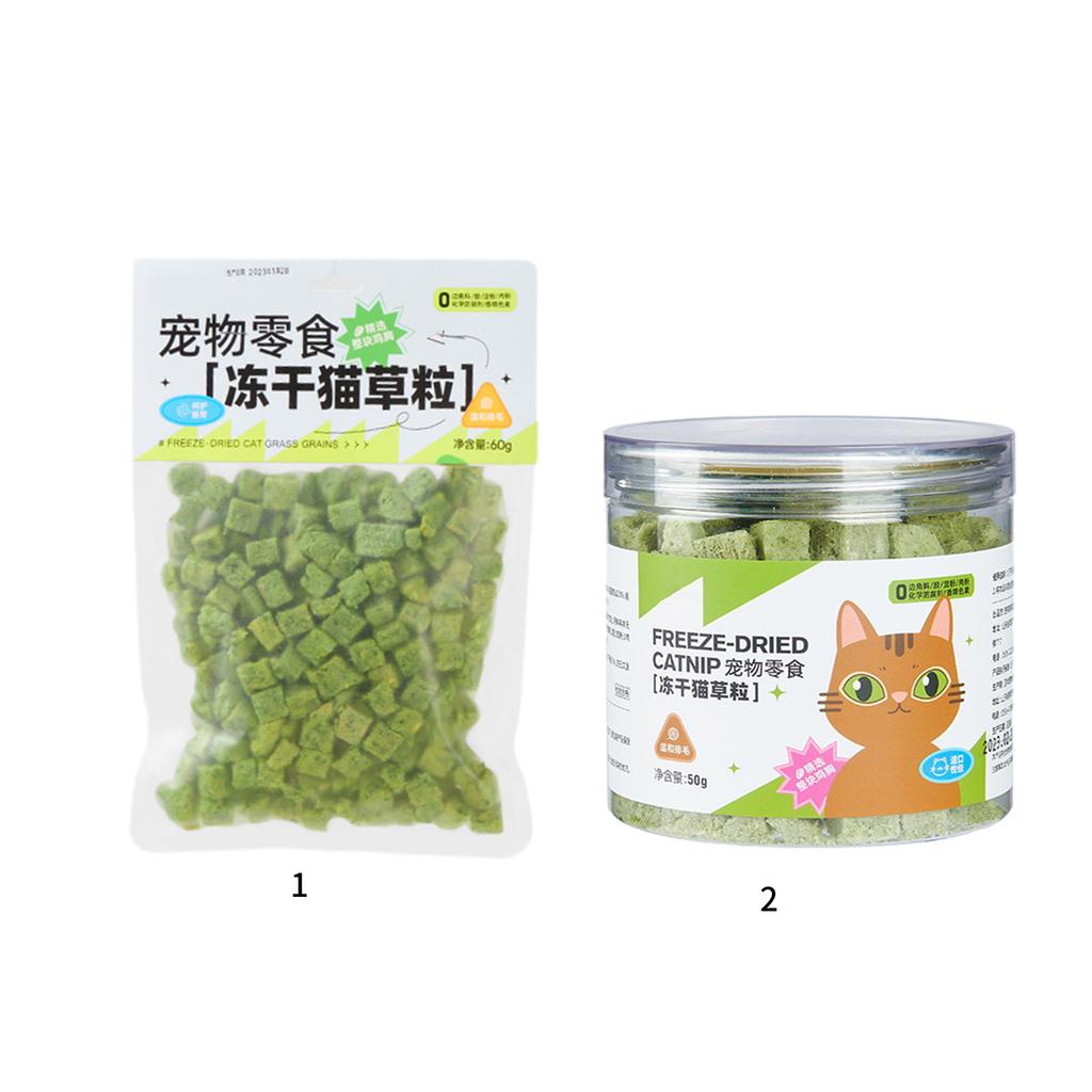 Natural Cat Grass Snack for Cats Dental Healthy Cat Care Chewing Licking Snack Cat Hairball Control Freeze Dried Snack