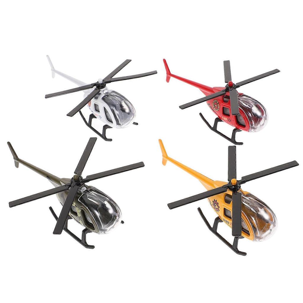4 Stück Kinder Metallhubschrauber Dekoration Kinder Flugzeugmodell Neues Metallflugzeugmodell Schmuck