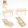Wooden Hamster Cage Hideout Two Tier Platform House Compact Pet Habitat For Small Hamsters Home Display For Kids Birthday Gift