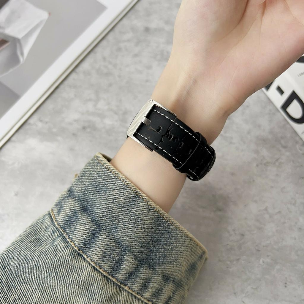 Leder-Armbänder mit Muster für Apple Watch Series 10 Ultra 9 8 7 SE 6 5 4 3 2 1 46mm 49mm 45mm 44mm 40mm Uhrenarmbänder