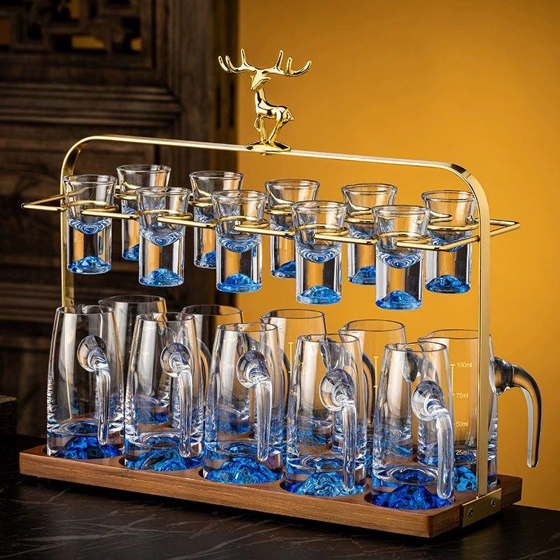 Luxury Crystal Baijiu Glass Set with Dispenser