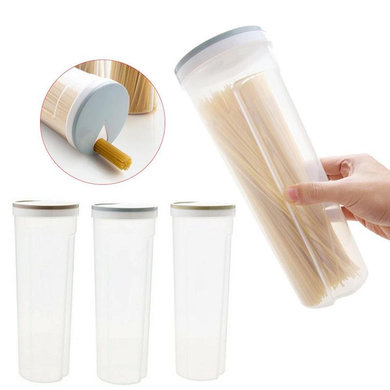 1PCS Multifunction Pasta Noodle Grain Cereal Bean Rice Food Storage Container Kitchen Sealed Box Food Canister for Kitchen Seasoning