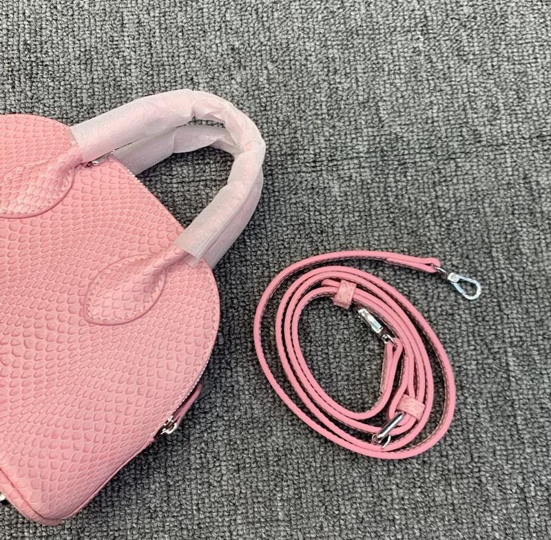 Genuine Leather Women's Bag, Snake Pattern Leather 18 Mini Small Bag, Shell Bag, Single-shoulder Hand-held Crossbody Bag