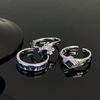 Blauer Zirkon Fischschwanz Voll Diamant Offener Ring Nischen Design Leichter Luxus Hohes Gefühl Personalisierter Französischer Ring