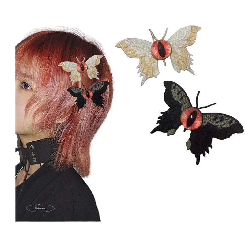 Готические Заколки для Волос Набор Готических Заколок Готические Аксессуары для Волос Готические Аксессуары Готические Аксессуары Панк Альт Аксессуары Готические Трендовые Аксессуары (Черно-белый) Black/white