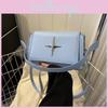 Minimalist Fashion Metal Decoration 2023 Casual Winter New Popular Simple Single Shoulder Crossbody Handbag Women Black