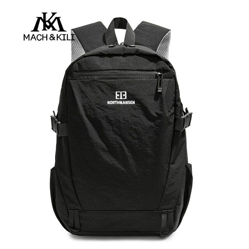 

Mach & Kili Mk Рюкзак для активного отдыха и путешествий 2025 Новое поступление Снижение нагрузки Отстегивающийся студенческий рюкзак Black