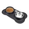 Dog And Cat Bowl With Silicone Base, Set Of 2