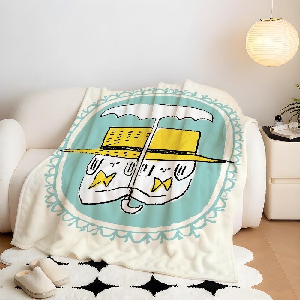 Craft I-icocrafts Throw Flannel Throw Blanket, Lightweight Cozy, Durable Washable Cute Cool