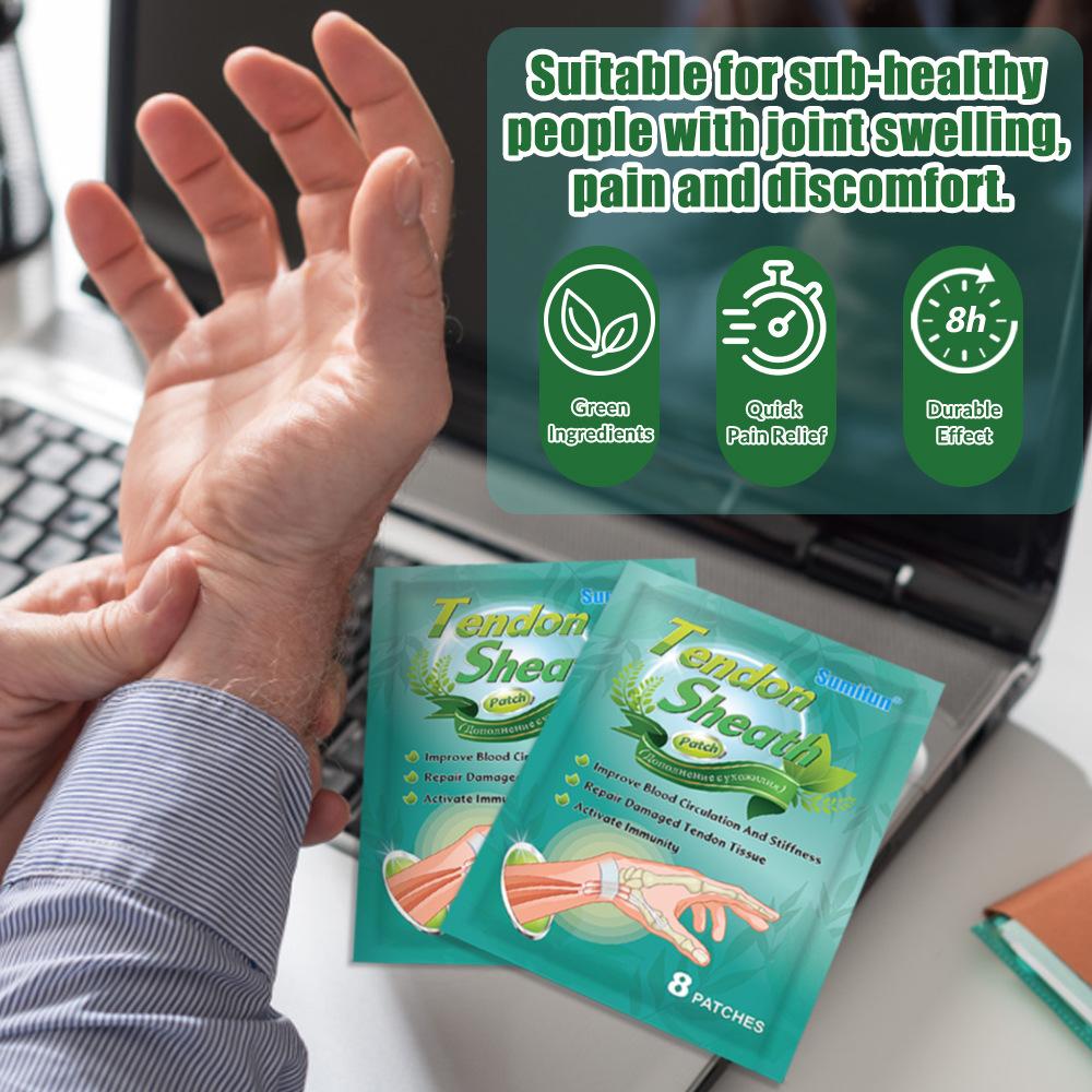 Sumifun Tendon Sheath Patch Wrist Joint Care Patch Black Plaster Patch