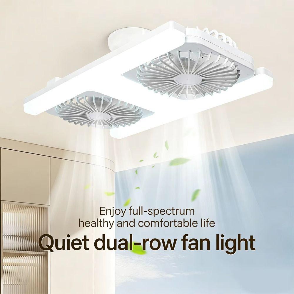 60W Power LED Ceiling Fan Silent Operation Remote Control Fan Ceiling Fan Light  Dining Room