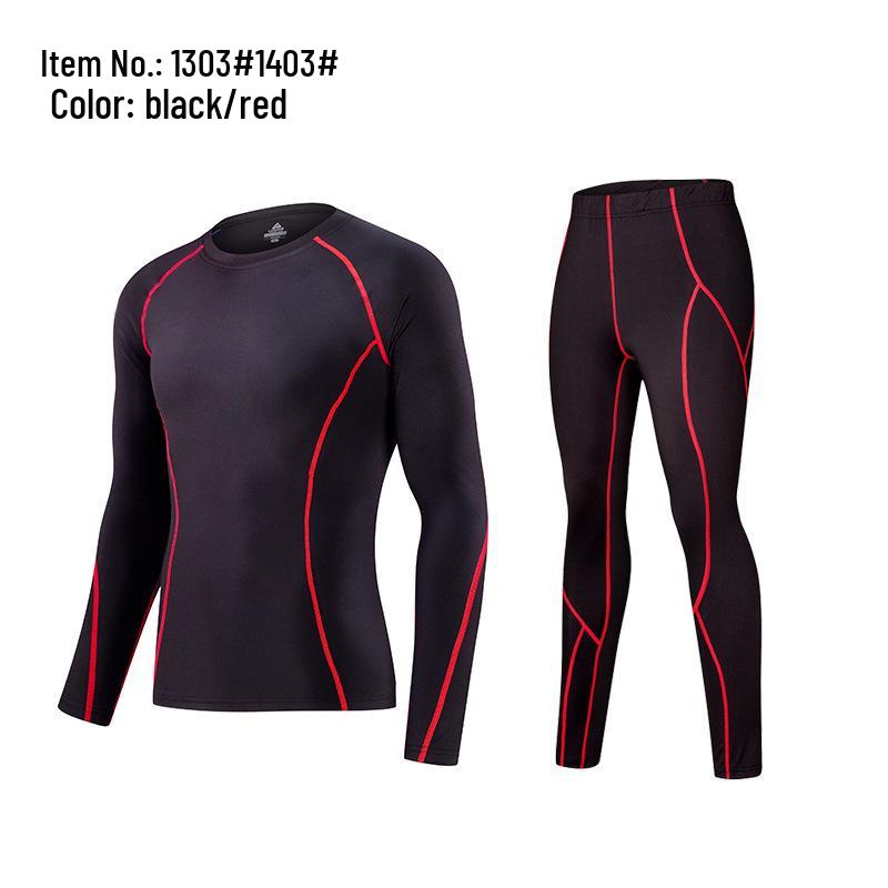 Slim Fit Long Sleeve Quick-Dry Sportswear Set with Fleece Lining for Running and Yoga