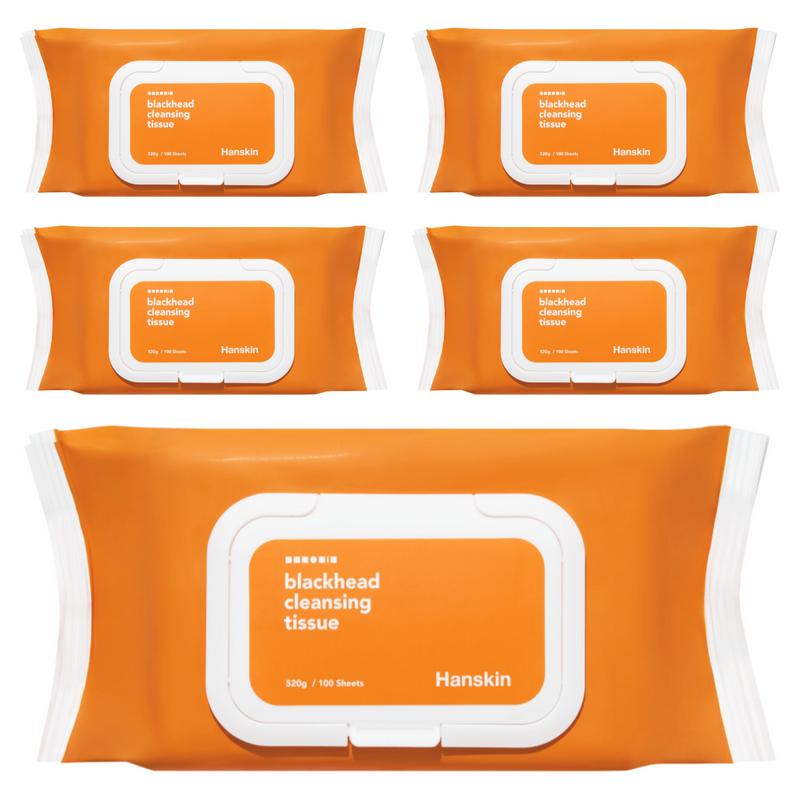 Hanskin Blackhead Cleansing Tissues, 100 wipes, 5 pcs