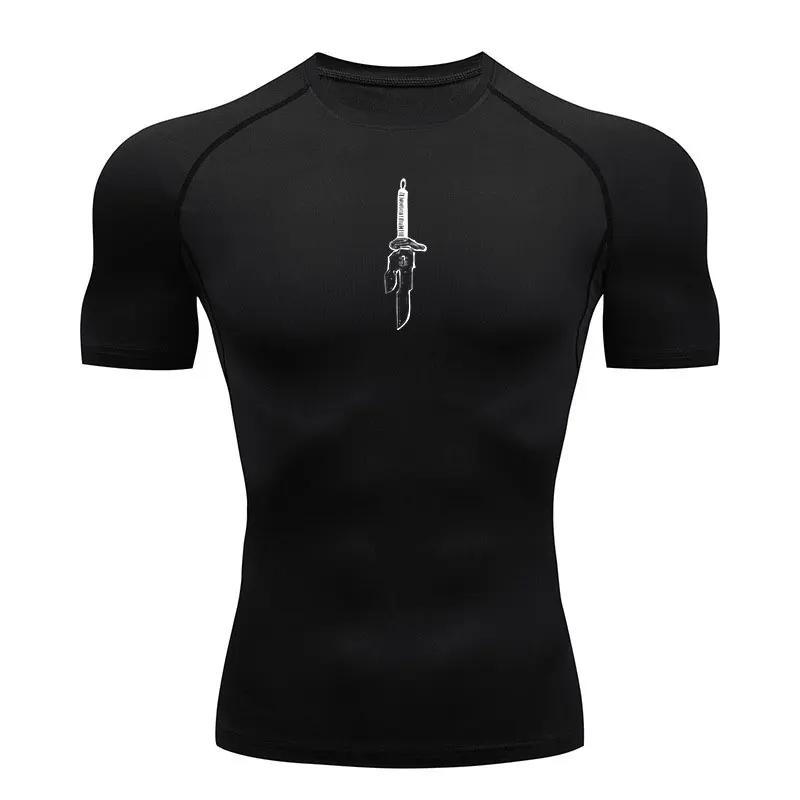 Anime Jujutsu Kaisen Compression Shirt Men Print Breathable Football Fitness Tight Sportswear Althletic Quick Dry Rash Guard