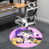 1Kpop Girls Chair mat Round Rug-Office carpet, Machine Washable, Non-slip, Suitable for Living Rooms, Bedrooms