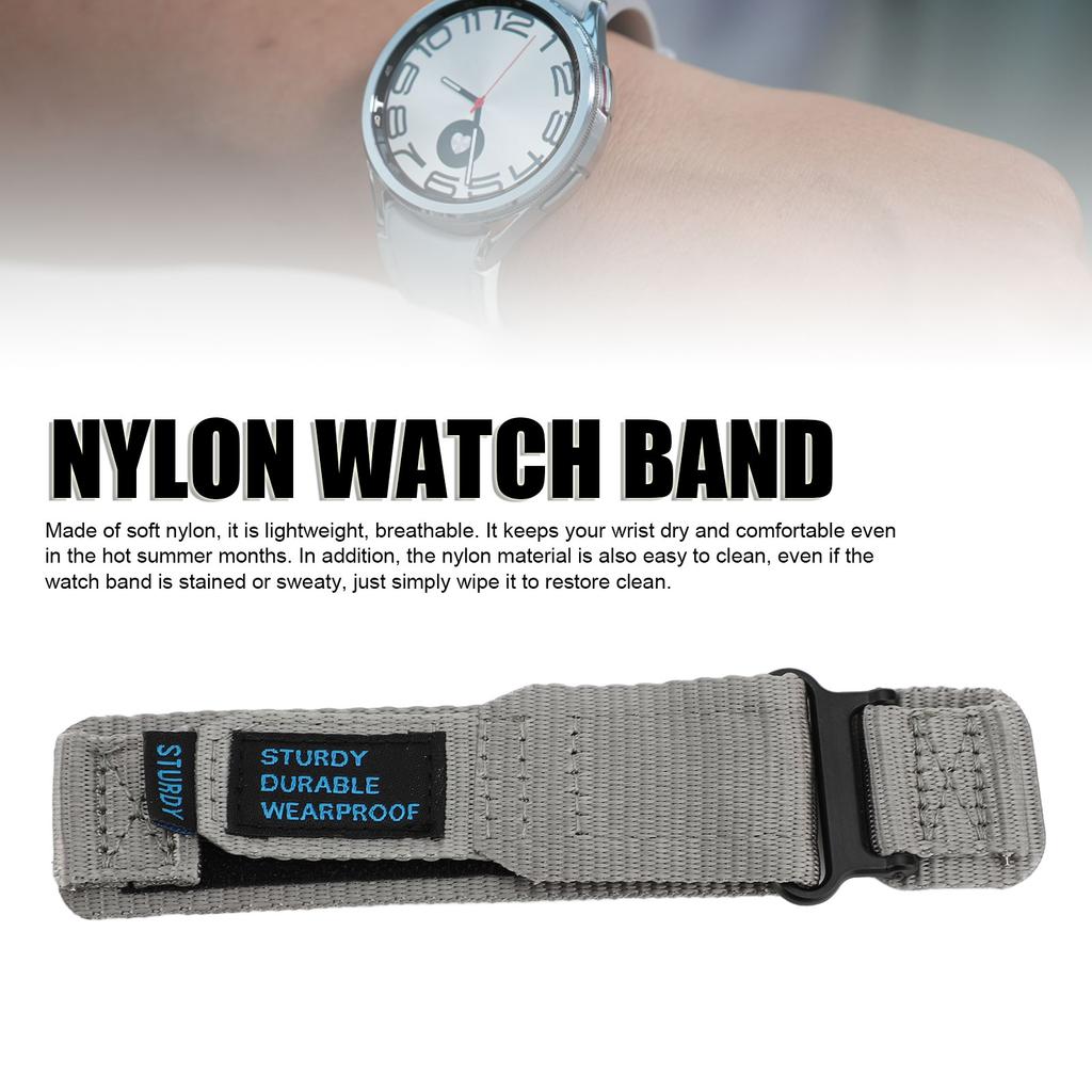 Nylon Watch Strap Sport Nylon Breathable Replacement Strap Adjustable Nylon Sport Band Compatible for Watch 6/5/4 for GT 4/3/2/1