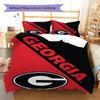 Georgia Bulldogs Pattern Bedding Set Quilt Cover Pillowcase Home Decor Gift (1 * duvet cover + 2 * pillowcase, without core)
