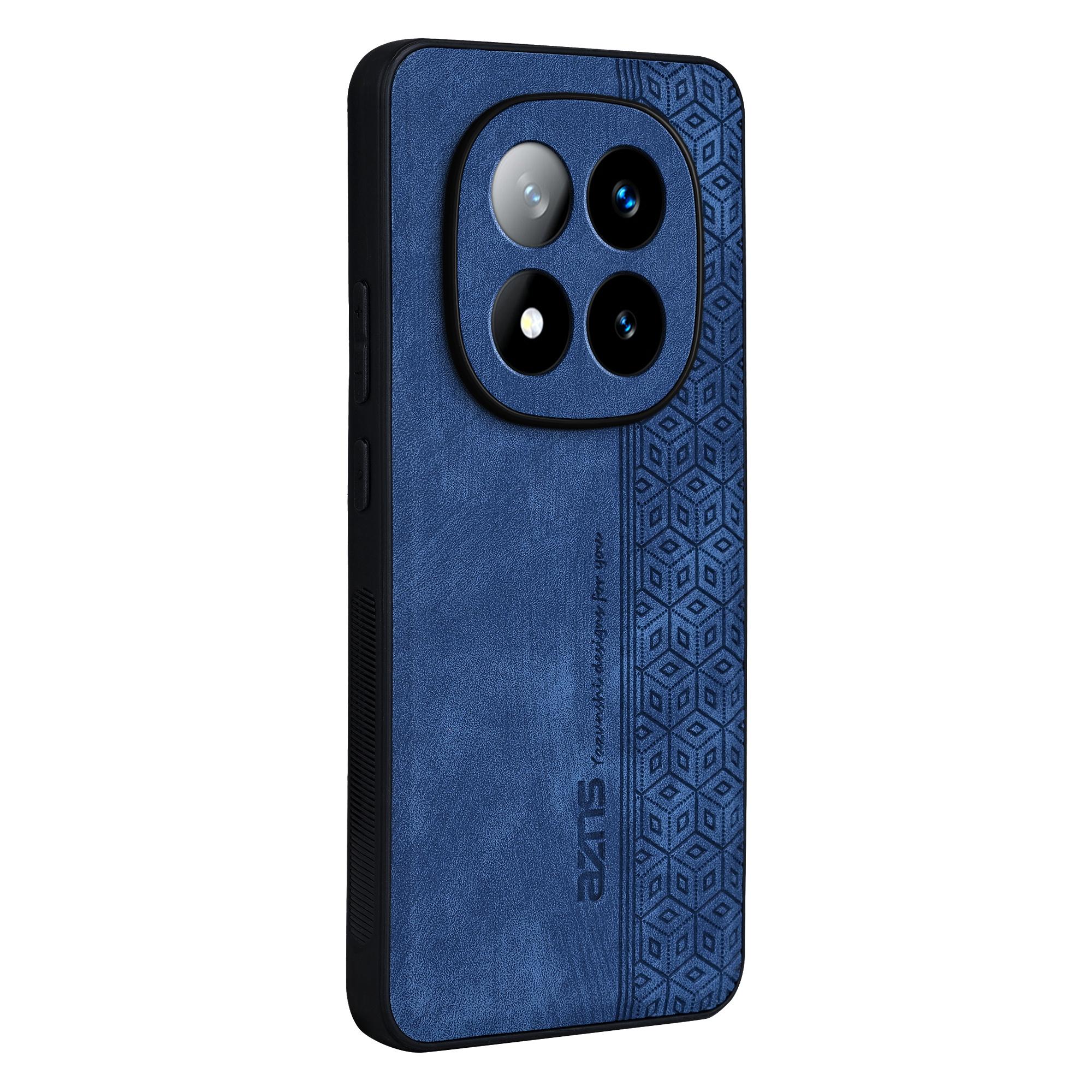 

For Xiaomi Redmi Note 14 Pro+ 5G Case Protective PU Leather Covered TPU Phone Shell Blue