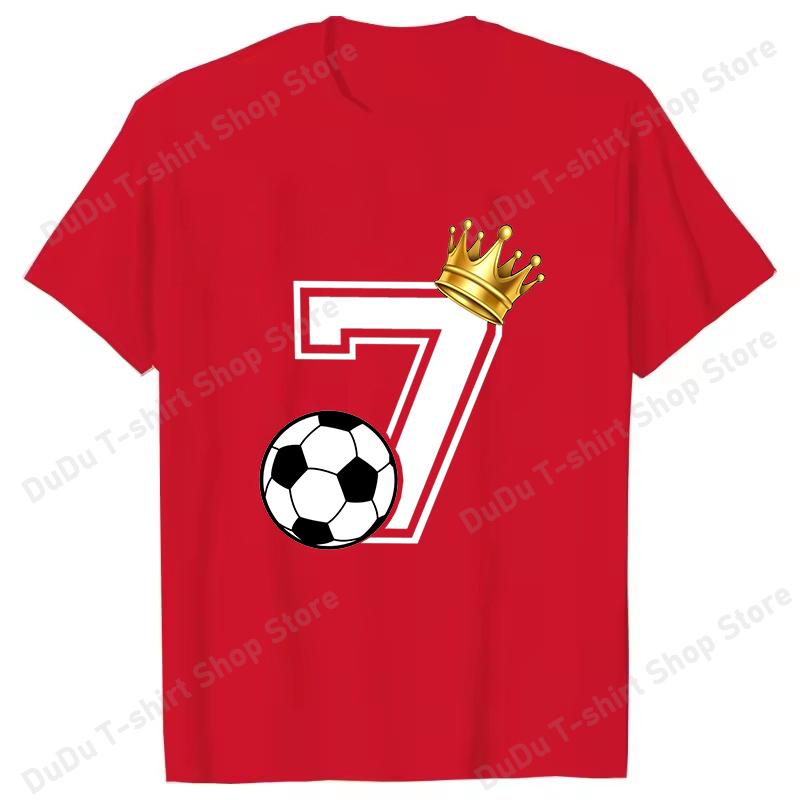 2026 Football 7 Print Casual Tshirt Women Unisex T Shirt Summer Casual Short Sleeve Harajuku Tops Unisex Tops S