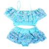 Girls' Floral Tankini Set with Ruffle Bikini Bottoms - Quick-Drying Swimsuit