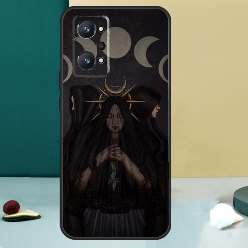 Triple Moon Goddess Hecate Tarot Card For OPPO Realme C33 C55 C35 C31 C30 C21Y C25 C11 C15 GT Neo 5 3T 2T 9 10 11 Pro Plus Case