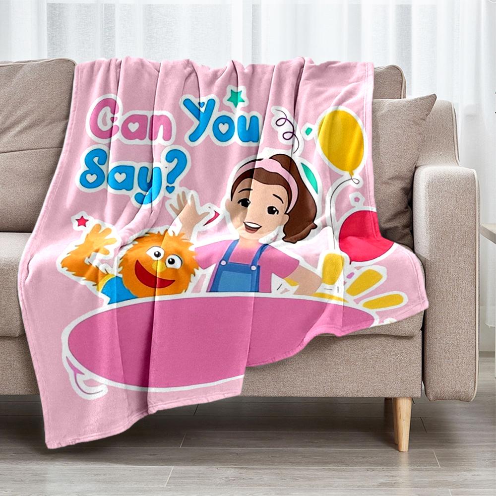 Ms. Rachel Theme Printed Blanket - Perfect for Couch, Bed, Travel & Outdoor Use | Machine Washable, Cozy & Durable.