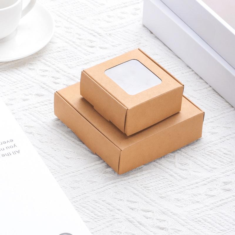 20pcs Creative Gift Packaging Boxes with Transparent Windows Suitable for Earrings Handicrafts Weddings Parties and Storage Boxes